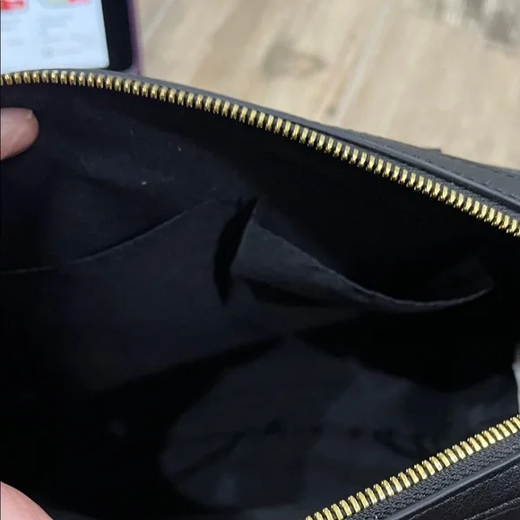 Harrods Black Satchel with Gold Accents - Picture 4 of 6